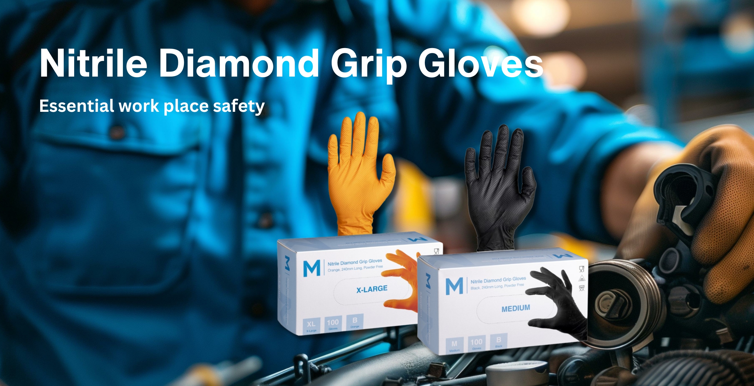 Nitrile Diamond Grip Gloves